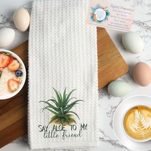 Say Aloe to My Little Friend Waffle Weave Towel